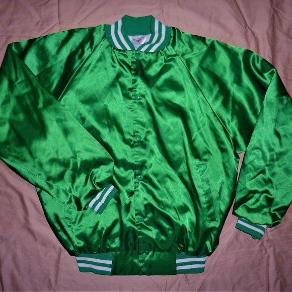 Auburn Sportswear Other - 1980s varsity jacket vintage deadstock NEW UNWORN Auburn Sportswear green nylon